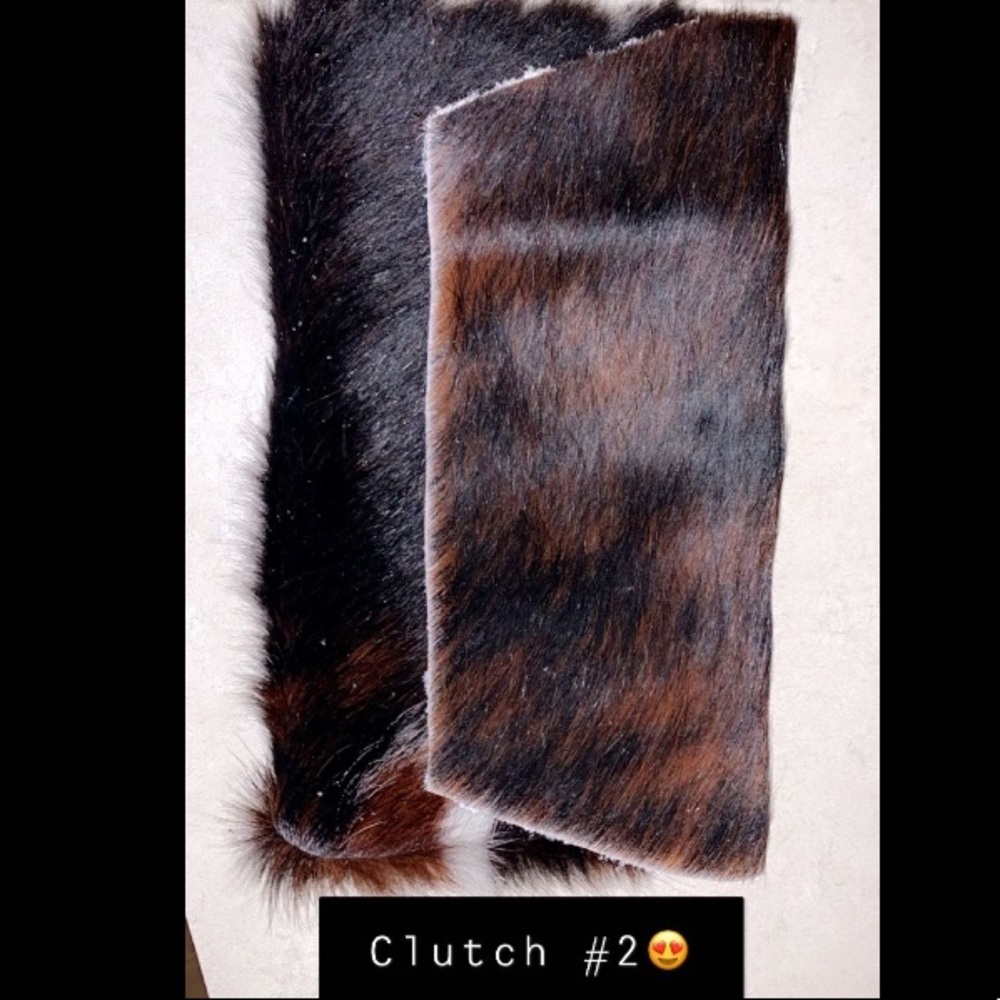 Cowhide Accent Clutch